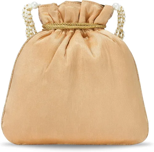 Vista 8 de Aheli Ethnic Potli Bag Gift for Women Handmade Purse Evening Handbags Stylish Bridal Fashion Clutch Bag Gift