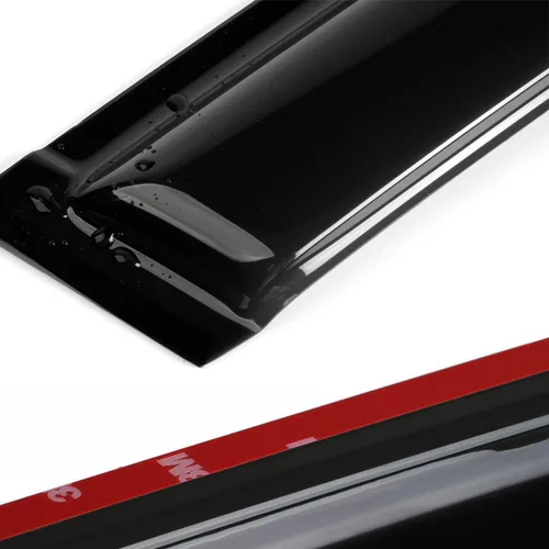 Vista 4 de Deflectores de ventana adhesivos para ventanas laterales y ventilación con viseras para 2015-2018 Chevy Silverado y GMC Sierra 1500 2500HD 3500HD