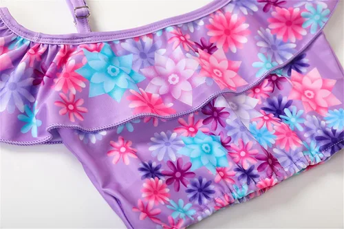 Vista 2 de ATIMIGO Toddler Girls Swimsuit Mirabel Two Pieces Ruffle Isabela Bathing Suit Princess Tankini Swimwear for Little Girls