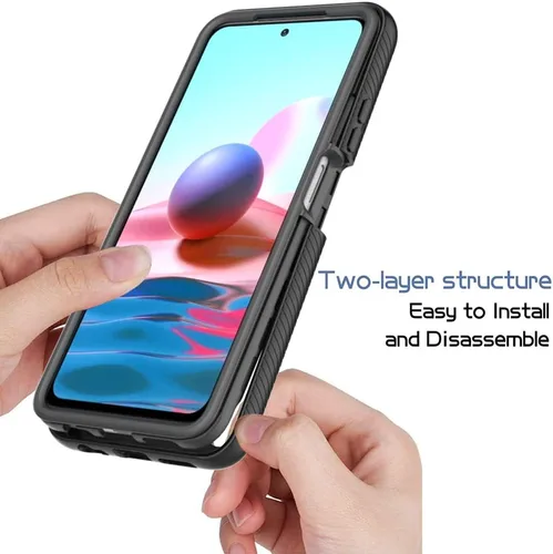 Vista 6 de Funda compatible con Xiaomi Poco X3 NFC, compatible con Xiaomi Poco X3 Pro/Poco X3 Case 2 en 1 Funda protectora de doble capa para teléfono