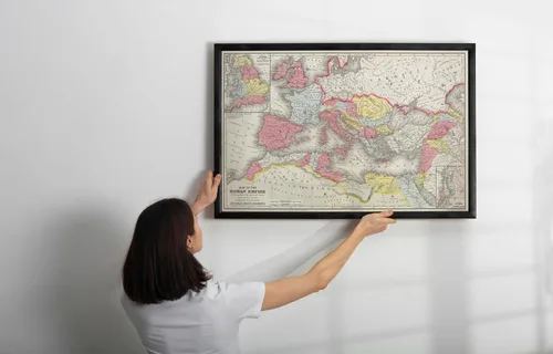 Vista 9 de Imperio romano en su mayor extensión 1875 - Impresión de mapa histórico - 24 x 16 pulgadas