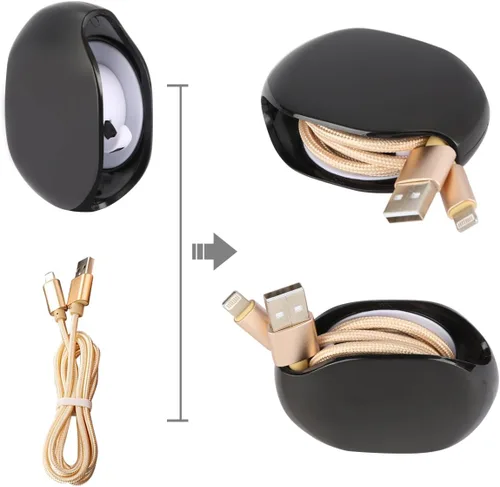 Vista 6 de stargoldenbell Enrollador automático de cables, ama de llaves de almacenamiento de cables, organizador de cables retráctil para cables USB, cable