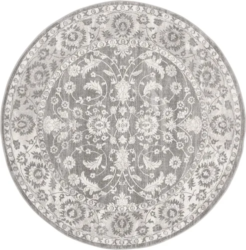 Vista 5 de SAFAVIEH Colección Brentwood BNT844B - Alfombra redonda de 6 pies 7 pulgadas, color crema y gris, tradicional oriental, no desprende pelusa