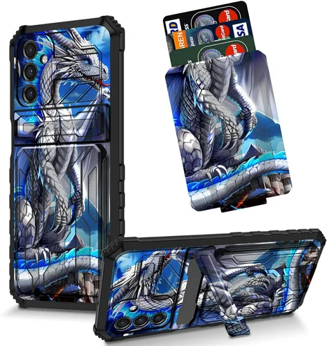 Vista 77 de Funda para Galaxy S21 FE 5G 2022 con soporte, funda de doble capa de policarbonato duro de TPU suave, estampado de vaca, estampado animal
