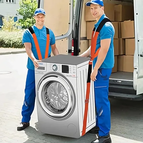 Vista 8 de MORDEN MS Correas de mudanza ajustables, sistema de elevación y movimiento de 2 personas con correas para el hombro para cargar muebles