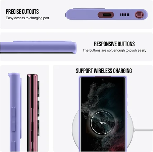 Vista 6 de Funda para Samsung Galaxy S22, funda delgada de silicona líquida, a prueba de golpes, funda delgada para Samsung Galaxy S22, funda protectora
