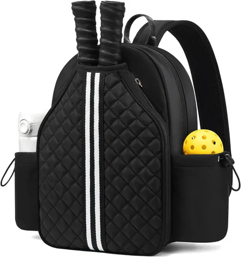 Vista 10 de Mochilas de pickleball Sucipi para mujeres: ligeras, de hombro y elegante mochila estilo acolchado con bolsa para raqueta de pickleball