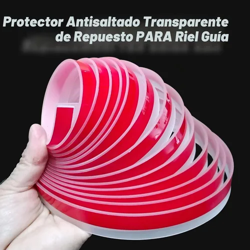 Vista 5 de Protector de astillas autoadhesivo para riel guía Festool, repuesto transparente 495209, 220 pulgadas de largo, 27/32 pulgadas de ancho, 1/16