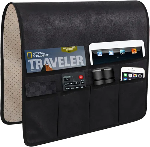Vista 10 de HAOMAIJIA Organizador antideslizante de reposabrazos para sofá, organizador de almacenamiento lateral para sillón y mesita de noche, para sofá