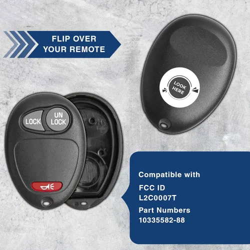 Vista 4 de KeylessOption Just the Case L2C0007T - Carcasa para llavero remoto de entrada sin llave