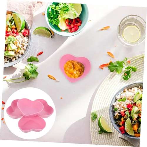 Vista 8 de Plato de salsa de 4 piezas, platos de degustación, platos de aperitivo, cuencos de salsa