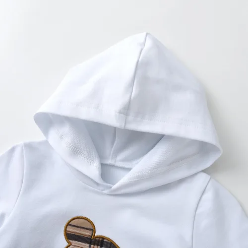 Vista 7 de Ropa de bebé niño niño manga larga con estampado de oso + pantalones deportivos
