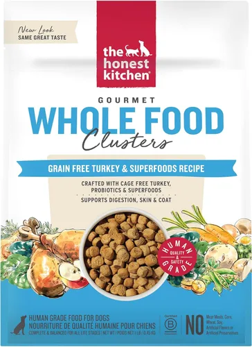 Vista 12 de The Honest Kitchen racimos de alimentos enteros libres de granos de carne de res alimento seco para perros, 1 libra