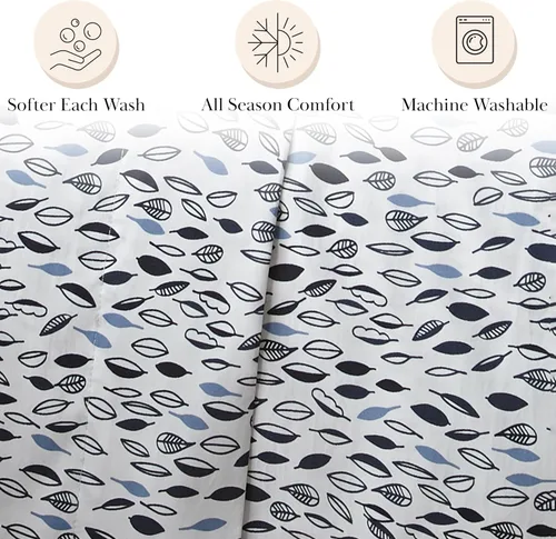 Vista 91 de Southshore Fine Living, Inc. Colección Winter Brush, juego de sábanas de 3 piezas para cama individual, sábana bajera con bolsillo profundo de 14
