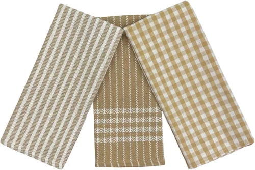 Vista 9 de Diamond Weave - Juego de 4 paños de cocina neutros sólidos, 100 % algodón, secado suave, ultra absorbente, juego de 4 multiusos, para uso diario