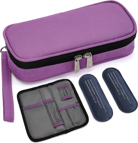 Vista 17 de apollo walker Funda de viaje para enfriar insulina, enfriador de medicamentos diabéticos aprobado por la TSA con bolsas de hielo y forro aislante
