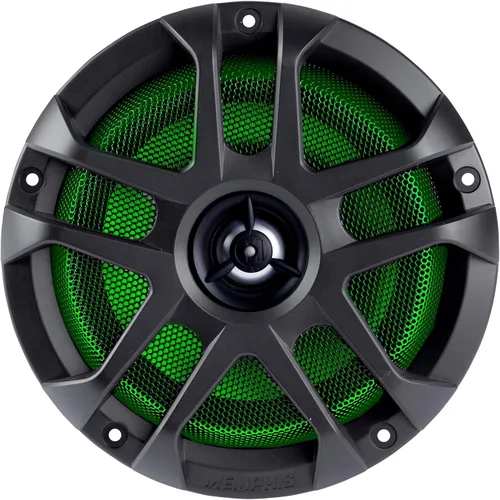 Vista 4 de Memphis Audio LED Marine Speaker Pack: 3 pares de MXA60L 6.5" Marine Grade, incluye parrillas blancas y negras con LED RGB