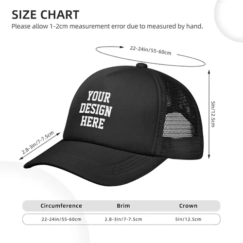 Vista 4 de Sombrero personalizado tu diseño aquí, sombrero personalizado diseña tu propio sombrero clásico para hombre y mujer camionero