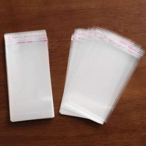 Vista 3 de Paquete de 200 bolsas de celofán para sellar - transparentes, resellables, autoadhesivas para embalar regalos, galletas, dulces, joyas, muestras - 3