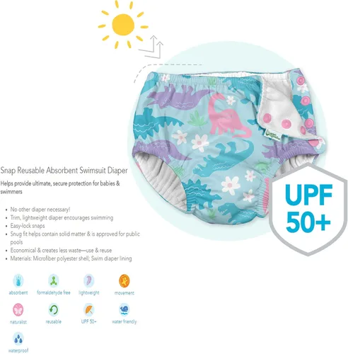 Vista 4 de i play. Baby-Boys Snap Reusable Swim Diaper