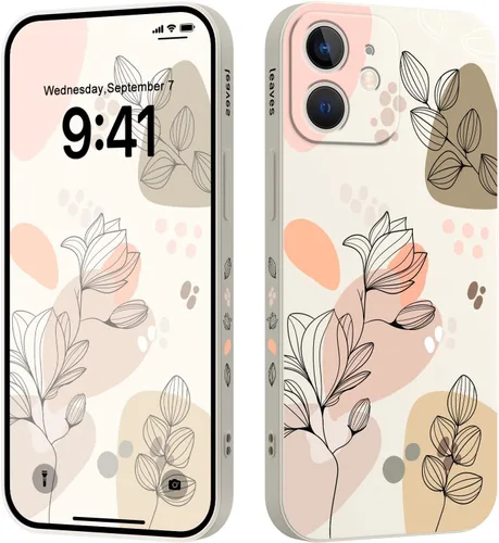 Vista 20 de LEECG Funda para iPhone 12 Pro Max, diseño creativo con estampado floral de mariposa de astronauta, funda de teléfono antiarañazos, forro