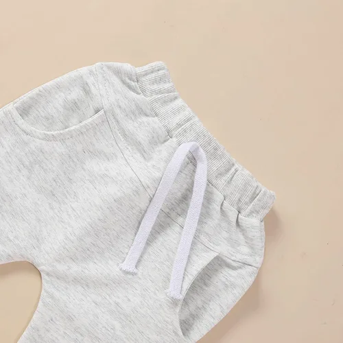 Vista 5 de Foidiccx Conjunto de ropa de Navidad para bebé niño y niña, sudadera bordada de Papá Noel, ropa de otoño e invierno