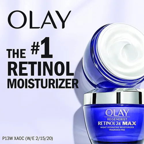 Vista 2 de Olay Regenerist Collagen Peptide 24 MAX Hidratante Facial Hidratante (1.7 Oz) y Retinol 24 MAX Crema Facial Nocturna, Sin Fragancia (1.7 Oz) + 2