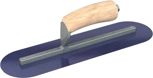 Vista 14 de Bon 66-175 - Paleta de acero con acabado urbano, cuadrada, acero azul, 12 x 3 pulgadas, madera Manija de madera
