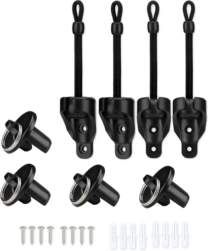Vista 22 de Coolaroo - Piezas de repuesto para atar sombra y tapa de extremo con kit de anillo, resistencia a la intemperie, compatible con persianas