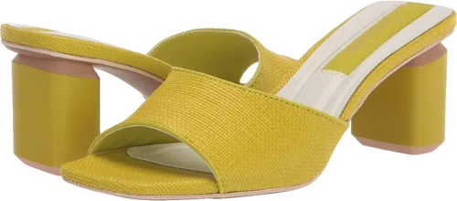 Vista 7 de Franco Sarto Sandalias de tacón Linley para mujer, Rafia verde manzana