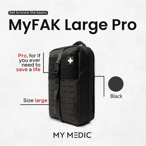 Vista 4 de My Medic MYFAK - Kit médico grande (PRO) – Esenciales de supervivencia de primeros auxilios de emergencia y suministros para bolsa de viaje