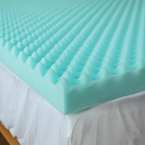 Vista 8 de Simple&Opulence Cubrecolchón de espuma viscoelástica con caja de huevos de 3 pulgadas, protector de colchón de gel refrescante, espuma contorneada
