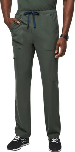 Vista 10 de Pantalones de limpieza tipo cargo FIGS Cairo, ajuste clásico de pierna recta BLK