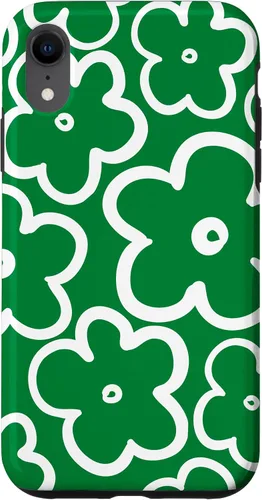 Vista 8 de Funda para iPhone 12 Pro Max con diseño de flores silvestres grandes, color verde y blanco