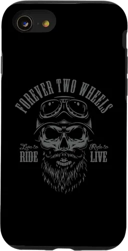 Vista 18 de Forever Two Wheels Biker Skull with Beard Motorcycle Design - Carcasa para iPhone 17
