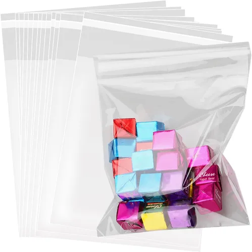 Vista 12 de 50 piezas de bolsas de celofán transparentes de 10" x 13" con cierre autoadhesivo, bolsas de polietileno resellables de 2,8 mils, bolsas OPP