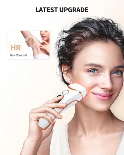 Vista 3 de Depilación láser para mujeres y hombres, dispositivo de depilación IPL 3 en 1 con enfriamiento de hielo, seguro en casa, reducción de crecimiento
