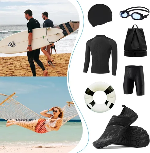 Vista 6 de Zapatos de agua para hombre y mujer, secado rápido, para natación, playa, piscina, calcetines de yoga para senderismo, caminar, buceo, surf