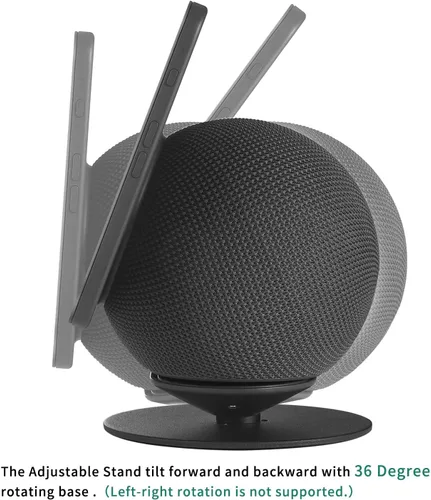 Vista 5 de Soporte ajustable diseñado para Echo Show 8 y 11 (versiones 2025), también compatible con Google Nest Hub, base antideslizante