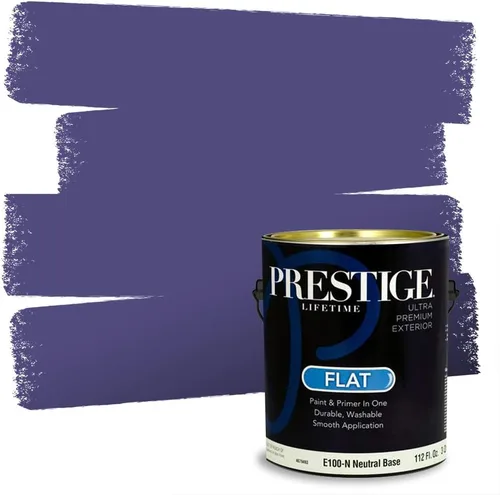 Vista 86 de PRESTIGE Pinturas de pintura interior e imprimación en uno, 1 galón, plano, combinación comparable de Sherwin Williams* Kimono Violet*