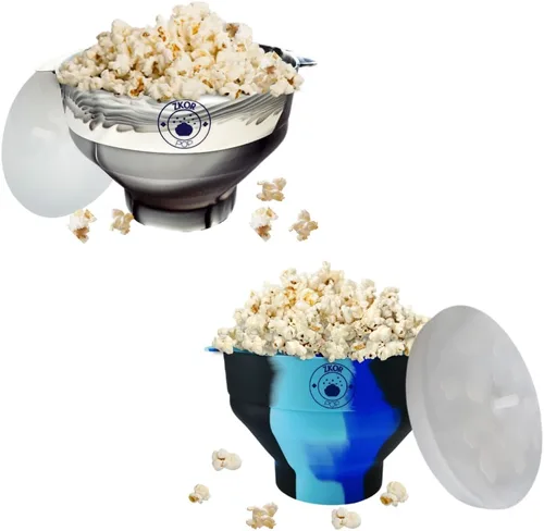 Vista 11 de Palomitas de maíz de silicona para microondas, cuenco plegable, para hacer palomitas de maíz para microondas, reutilizable, palomitas de maíz sin