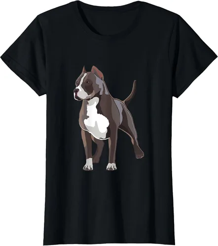 Vista 50 de American Bully Dog Holder Illustration for Dog Lovers T-Shirt Negro