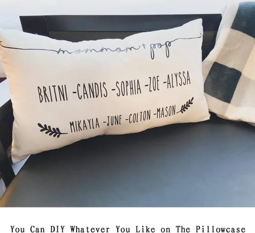 Vista 3 de Paquete de 8 fundas de almohada decorativas 100% de algodón, cómodas y sólidas, para Navidad, Halloween, sofá