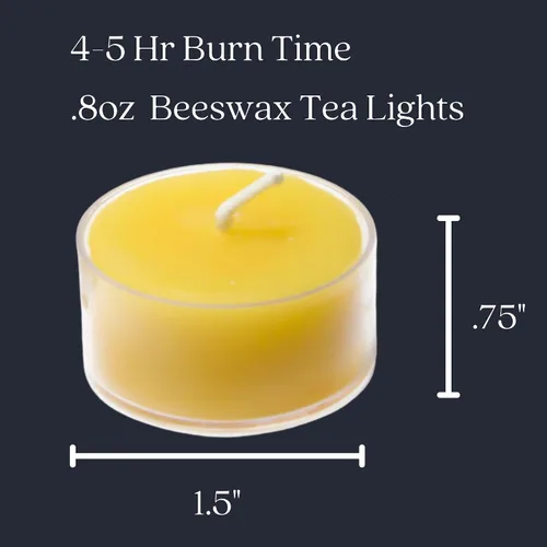 Vista 7 de Bluecorn Beeswax, velas 100 % cera de abeja, color marfil Crudo