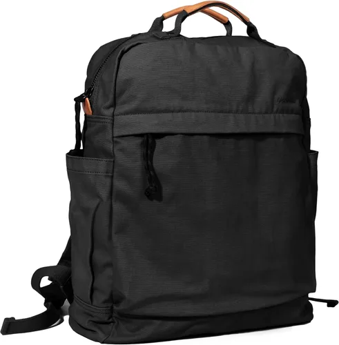 Vista 2 de Mochila de lona Gootium para mujeres, estilo vintage con cierre de cremallera, mochila casual para hombres, de tela, para viajes al aire libre