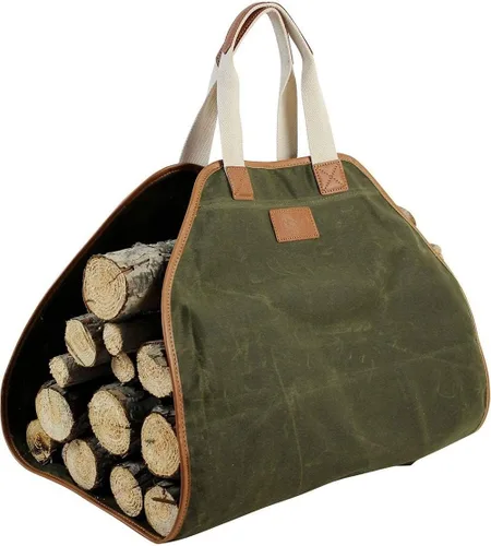 Vista 11 de INNO STAGE Bolsa de lona para troncos, bolsa de madera duradera, accesorios para estufas de chimenea, soporte de leña extra grande con asas