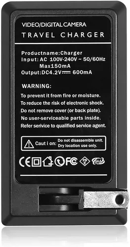 Vista 2 de Cargador de batería BP-727 para Canon BP-709, BP-718, BP-745, Vixia HF R300, M500, R30, M52, R32, R40, R42, R400, R700