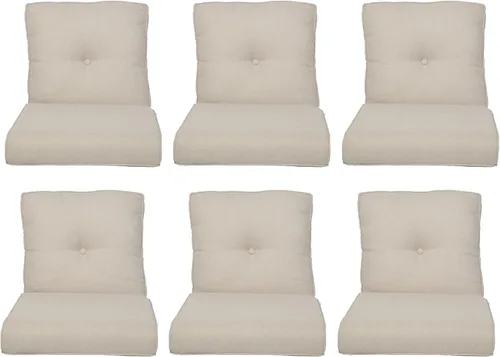 Vista 2 de Rilyson Cojines de patio para muebles de exterior - 22×24 pulgadas, respaldo alto y asiento profundo, cojín de exterior para sillas de patio, sofá