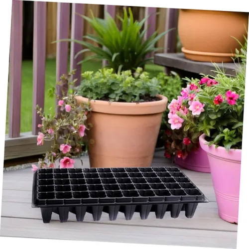 Vista 7 de Yardwe Bandejas de germinación de 10 piezas para plantas de jardín de interior, kit de cultivo de plantas