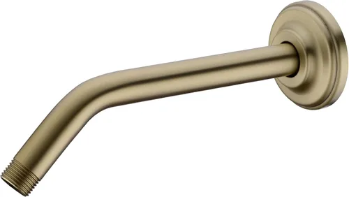 Vista 12 de Brazo de ducha en ángulo de 6 pulgadas con brida de acero inoxidable montado en la pared para cabezal de ducha superior, negro mate